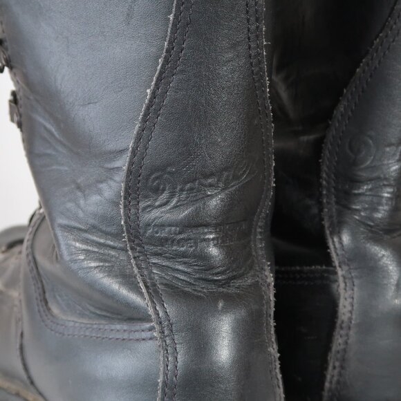 Black Leather Combat Boots main image 8